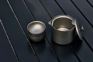 180ml tinh khiết Titanium <span class=keywords><strong>Tea</strong></span> Set TA1 hai lớp chịu Nhiệt Trà <span class=keywords><strong>Maker</strong></span> - Product Image 3