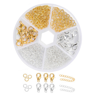 Diy Jewelry Accessories Lobster Clasp Open Ring 6 Compartment Round <b>Box</b> For <b>Bracelet</b> Making Alloy Plated Findings - Product Image 5