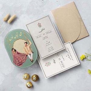 Juego Completo de Invitaciones de Boda Impresas con Tipografía Personalizada al por Mayor, con Materiales de Cartón para Organizadores de Bodas, Compradores B2B - Product Image 2