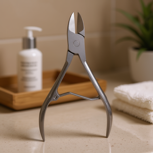 Tagliaunghie in acciaio curvo con lame larghe e tagli precisi, lunghezza 10 cm, design semplice per la cura personale delle unghie per adulti - Product Image 2