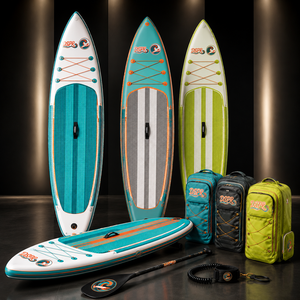 Planche de SUP gonflable pliable facile à transporter, idéale pour les voyages en solo, les excursions en groupe et les exercices aquatiques quotidiens - Product Image 6