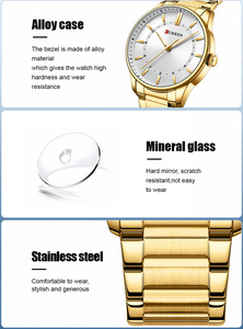Montre sport analogique pour homme 8430, bracelet en acier inoxydable, boîtier en alliage, style business, résistance à l'eau 3BAR, mouvement à quartz - Product Image 6