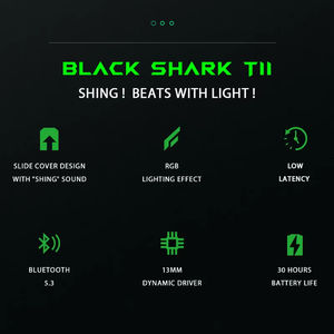 Nuevos Auriculares Bluetooth BlackShark T11 Versión Global con Iluminación RGB, 30 Horas de Duración de la Batería, Bluetooth 5.3 - Product Image 2