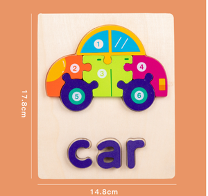 Động vật 3D câu đố cho trẻ mới biết đi Montessori giáo dục bằng gỗ ghép hình đồ chơi có tính năng con chó giáng sinh nhật quà tặng cho trẻ mẫu giáo - Product Image 4
