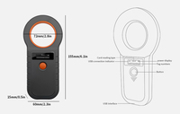Escáner de Microchip PET de Buena Calidad, RFID 134.2KHz, Lector USB de Etiquetas para Animales, Escáner de Identificación de Mascotas