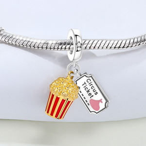 New French fry food <b>beaded</b> pendant, original design, understated luxury, fashionable and versatile - Product Image 2