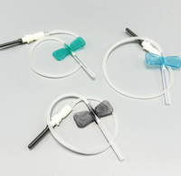 Aiguille de prélèvement sanguin stérile jetable à deux ailettes, type papillon, pour la collecte de sang par voie veineuse intracranienne