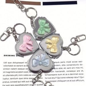 Cute Silver Kpop Backpack <b>Bag</b> <b>Charms</b> Car Heart Mirror Key Chains Decoration Perfect Gift for Friends - Product Image 2