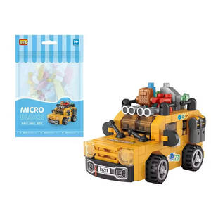 Blocs de construction micro Loz, petites pièces, ensemble de véhicules, camion de pompiers, char pour enfants, bricolage - Product Image 5