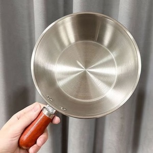 Stainless Steel <b>Soup</b> <b>Pot</b> With Wooden Handle Minimalist Design Rust Proof Hand Wash Only No Cover General Use - Product Image 4