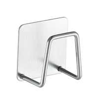 Organisateur d'évier de cuisine en acier inoxydable 304 auto-adhésif égouttoir et crochets muraux accessoires stockage outils stockage