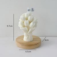 Lilin Aromaterapi Bentuk Buket Tulip Buatan Tangan dengan Lilin Kedelai untuk Hadiah Hari Ibu