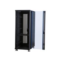 Armoire réseau SPCC à forte capacité de charge avec porte vitrée à ouverture simple, rack de serveur sur pied avec serrures