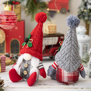 Youlun Grande Promotion Nouveauté Noël Nain Lutin Poupée Décoration de Noël en Peluche Tissu Cadeau Fête à la Maison Fait Main Gnome de Noël avec Chapeau Tricoté - Product Image 4