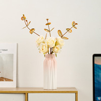 Vase de table en céramique rose dégradé, écologique, décoration d'intérieur, design moderne haut de gamme, style mariage, hydroponique, floral
