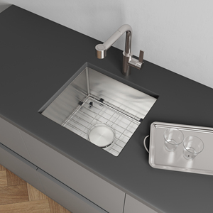Hot bán 13x15 Sinks thép không gỉ bồn rửa bát duy nhất dưới núi bồn rửa nhà bếp với giỏ cho Home Bar sử dụng - Product Image 2