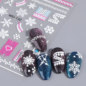 Fournitures pour ongles de noël autocollants auto-adhésifs pour ongles de flocon de neige autocollants d'art d'<span class=keywords><strong>ongle</strong></span> d'hiver en relief - Product Image 3