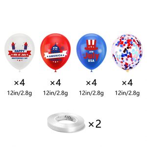 18Pcs/Bag 12 Inch America Independent Day <b>Decoration</b> 4Th of July <b>Balloon</b> Festival Latex Usa Party Supplies - Product Image 3