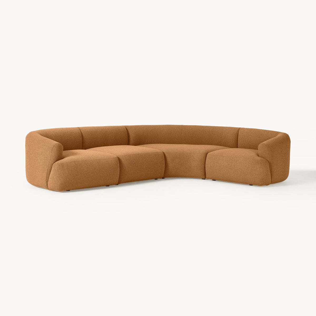 Light brown bouclé fabric