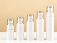 Flacon pulvérisateur transparent/blanc de 30 ml, 50 ml, 60 ml pour l'emballage de produits de soin de la peau