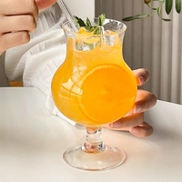 Belgische Tulpen Kristallen Bierglazen met steel, voor restaurants, proeverijen, sinaasappelsap, steinkruiken, bier, cocktails.