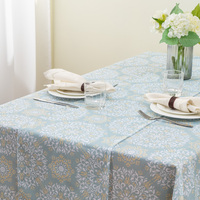 Nappe de mariage crocheté à la main, vente en gros, de luxe, personnalisé, blanc, bleu, nappe bohème