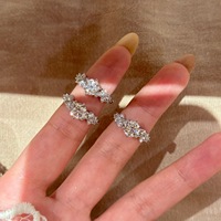 Bijoux en moissanite tendance Argent 925 plaqué platine Bague de mariage en moissanite élégante Bague en argent sterling pour femmes