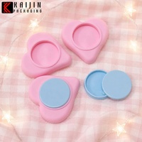 Étui à rouge à lèvres personnalisé en forme de cœur, pot pour masque à lèvres, étui pour fard à joues et poudre à paupières, contenant pour baume à lèvres en plastique