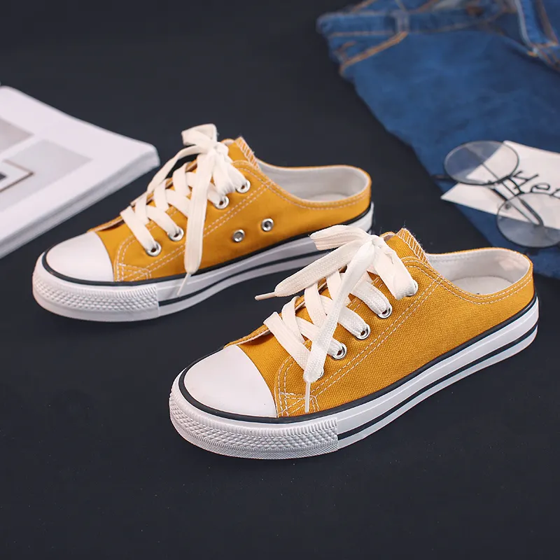 Factory Customized Low Top Half Support Cheap Student Casual Shoes Wholesale Classic Ordinary Women's Canvas Shoes
