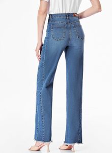 Jeans en denim Zimbaplatinum pour femme, coupe ample, taille haute, jambe large, longueur intégrale, style vintage, extensible, lavable, OEM ODM - Product Image 6