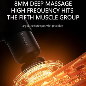 Pistola de masaje eléctrica DARIUS con cuatro cabezales para aliviar la fascia de cuerpo completo y reducir el dolor - Product Image 3