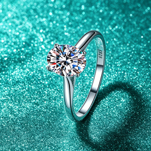 <span class=keywords><strong>Anello</strong></span> <span class=keywords><strong>di</strong></span> <span class=keywords><strong>Fidanzamento</strong></span> <span class=keywords><strong>Solitario</strong></span> GRA Certificato con Moissanite D Color VVS 1.5CT in Argento Sterling S925 a 4 Griffe, Taglio Ovale Classico, per Matrimonio - Product Image 3