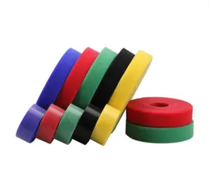Colorful heavy duty pure nylon self adhesive reusable wrap pallet strap belt super elastic back to back hook and loop cable ties