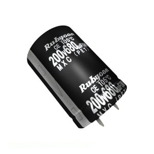 ตัวแทนจำหน่ายอย่างเป็นทางการ คาปาซิเตอร์อะลูมิเนียม 560uF 20% 220V แบบ Snap-in รุ่น 220MXC560MEFC22X45 แบบ Through Hole ความจุ 560 ยูเอฟ - Product Image 1