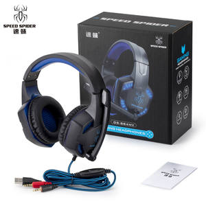 משחקי אוזניות סטריאו סראונד אוזניות Led אור רעש מבטל מעל אוזן אוזניות תואם עם מחשב - Product Image 5