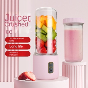 Mixeur portable sans fil USB, lames en acier inoxydable, boîtier en plastique, mini-blender pour smoothies 450 ml, pour la maison, le dortoir et l'extérieur - Product Image 3