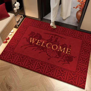 Tapis d'entrée rectangulaire en PVC antidérapant de style chinois pour la décoration festive du Nouvel An chinois - Product Image 2