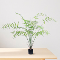 Petite plante en pot, bonsaï, aménagement paysager de fenêtre, décoration de mariage et de maison, fleurs artificielles écologiques, fougère verte artificielle
