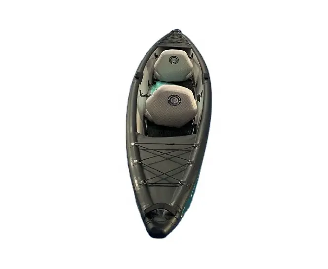 ประสิทธิภาพสูงInflatable Kayakพับราคาถูกเรือแคนู/Kayakสําหรับขายตกปลาพายเรือ 2 คนPVC EVA Kayakอุปกรณ์เสริม