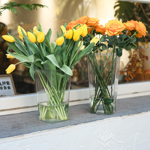 Clear PET Acrylic <strong>Flower</strong> Display Bucket Durable Lightweight <strong>Vase</strong> <strong>for</strong> Home Garden Florist Party Decor - Product Image 3