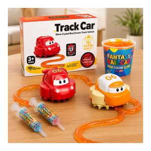 Pista de Slime Personalizada para Dibujar y Pistas de Carreras, Coche de Carreras Mini con Botón Activado para Práctica de Razonamiento Infantil, Paquete de Regalo de Cumpleaños - Product Image 1