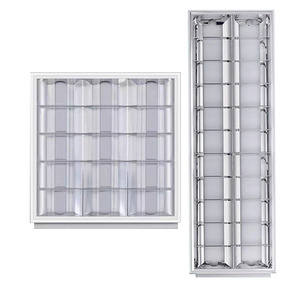 Grille <b>Lights</b> 300x1200 600x600 Led <b>Panel</b> <b>Light</b> Embedded Aluminum Body Modern Design Office Ceiling Fixture - Product Image 1