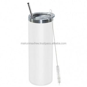 Mugs et gobelets isothermes en acier inoxydable de 20 oz à double paroi pour sublimation, avec paille et base en caoutchouc, entrepôt USA - Product Image 3