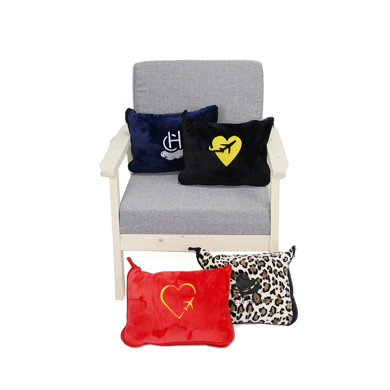 Various Colors Custom Logo Airplane Blanket