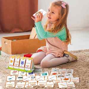 96 Tarjetas de Memoria de Artículos de Primera Necesidad, Tarjetas de Aprendizaje del Inglés para la Educación Temprana, Tarjetas de Interacción Padres-Hijos, Juguetes de Aprendizaje - Product Image 5