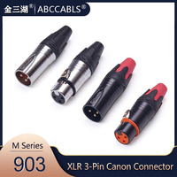 ABCCABLS Connecteur XLR 3 broches pour microphone et haut-parleur M904/M904BG, tête mâle vers femelle, accessoires de connexion pour microphone