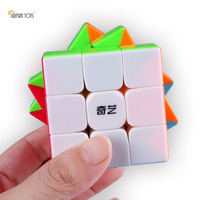 Jouet éducatif STEM QIYI Cube Style Puzzle 3x3 Speed Cube Sticker Magic Cube pour adultes de compétition
