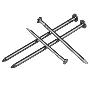 High Quality Steel Roofing <b>Nails</b> with Barbed Shank Checkered Head Zinc Plated Double Cap Brad Ring Spiral Styles - Product Image 4