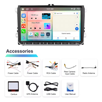 Podofo Autoradio 9 pouces 6+128G avec Carplay sans fil, Android Auto, GPS WIFI pour Volkswagen/VW/Passat/Golf/MK5/Jetta T5
