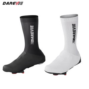 Darevie Couvre-<span class=keywords><strong>chaussures</strong></span> de cyclisme blancs personnalisés extensibles pour vélo de route, couvre-<span class=keywords><strong>chaussures</strong></span> aérodynamiques pour le cyclisme - Product Image 2